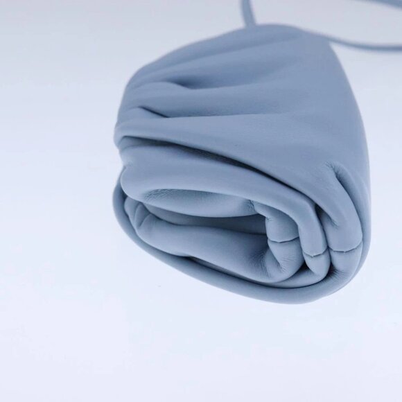 BOTTEGA VENETA The Pouch Leather Light Blue Auth 106740V - Picture 13 of 16